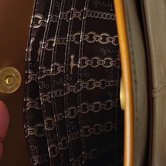 Tignanello NWT leather crossbody, Camel and tan - Picture 7 of 8